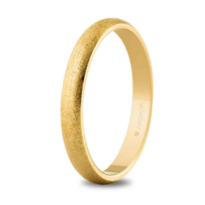 Alianza boda de oro 3mm hielo (50306H) - ARY1850306H