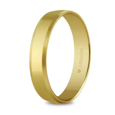 Alianza oro 5140047 plana biselada 18k - ARY185140047