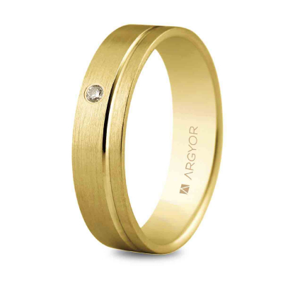 Alianza 5mm con diamante 0.02ct - ARY95150316D