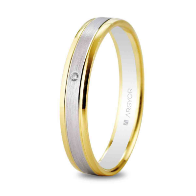 Alianza bicolor diamante 5240496D - ARY185240496D