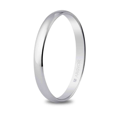 Alianza de boda oro blanco 2,5mm (5B253) - ARY185B253