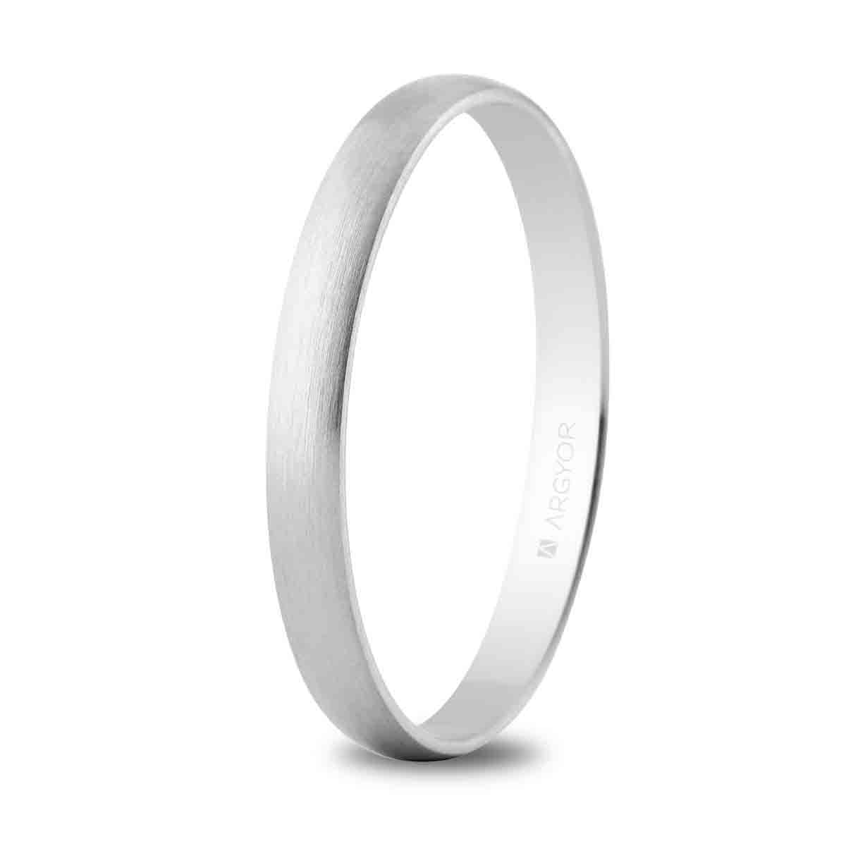 Alianza oro blanco satinada 2,5mm 5B253S - ARY185B253S