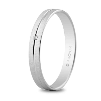 Alianza 3mm con diamante 0.01ct - ARY95B30474D