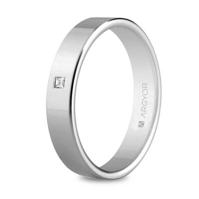 Alianza oro blanco diamante 5B40150P - ARY185B40150P