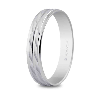 Alianza de boda oro blanco 4mm 5B40340 - ARY185B40340
