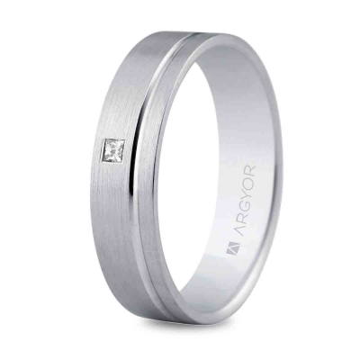 Alianza o. blanco 5mm diamante 5B50316P - ARY185B50316P