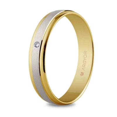 Alianza 4mm con diamante 0.02ct - ARY95240044D