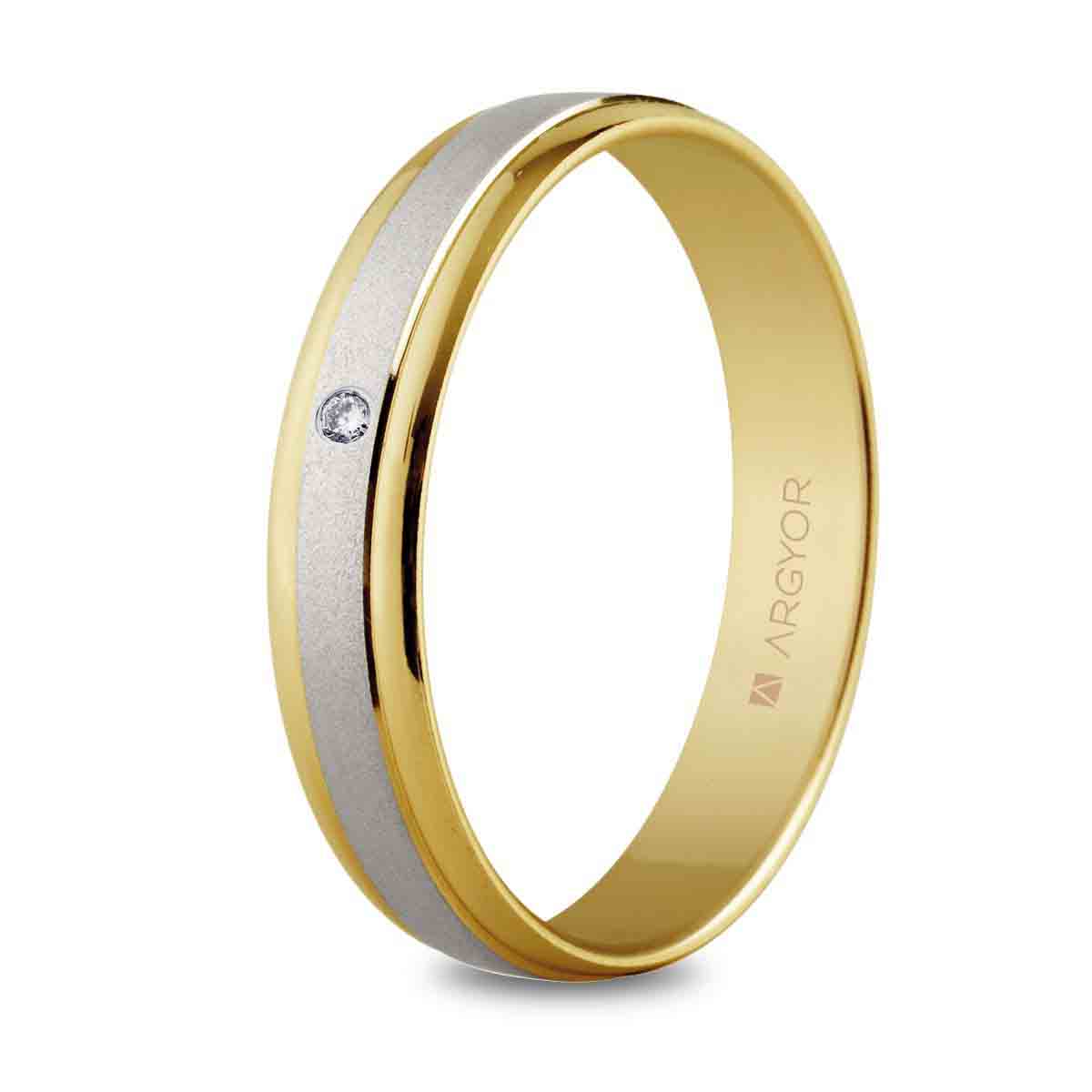 Alianza 4mm con diamante 0.02ct - ARY95240044D