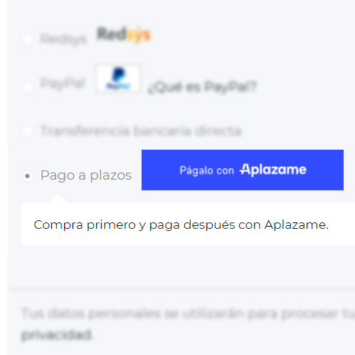 Financiación Aplazame - Paga a plazos tus joyas