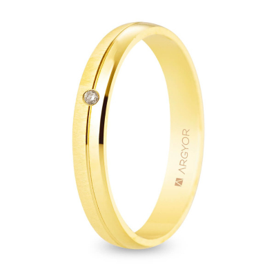 Alianza oro 18k 3,5 mm diamante - ARY185135547D