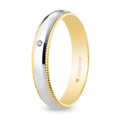 Alianza Bicolor O.A / O.B c/diamante - ARY185240548D