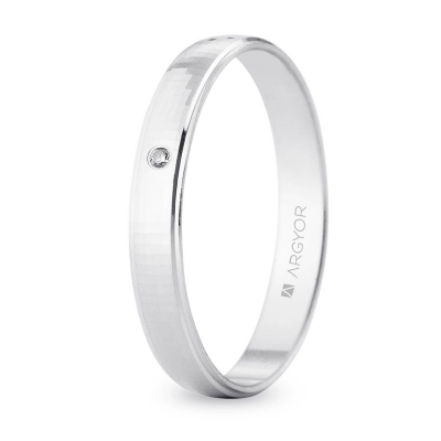 Alianza oro blanco c/diamante - ARY185B30502D