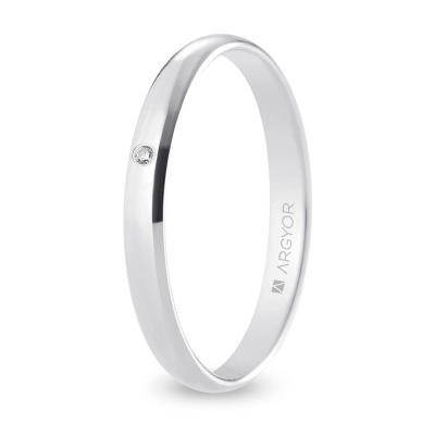 Alianza oro blanco - ARY18B25CP1D