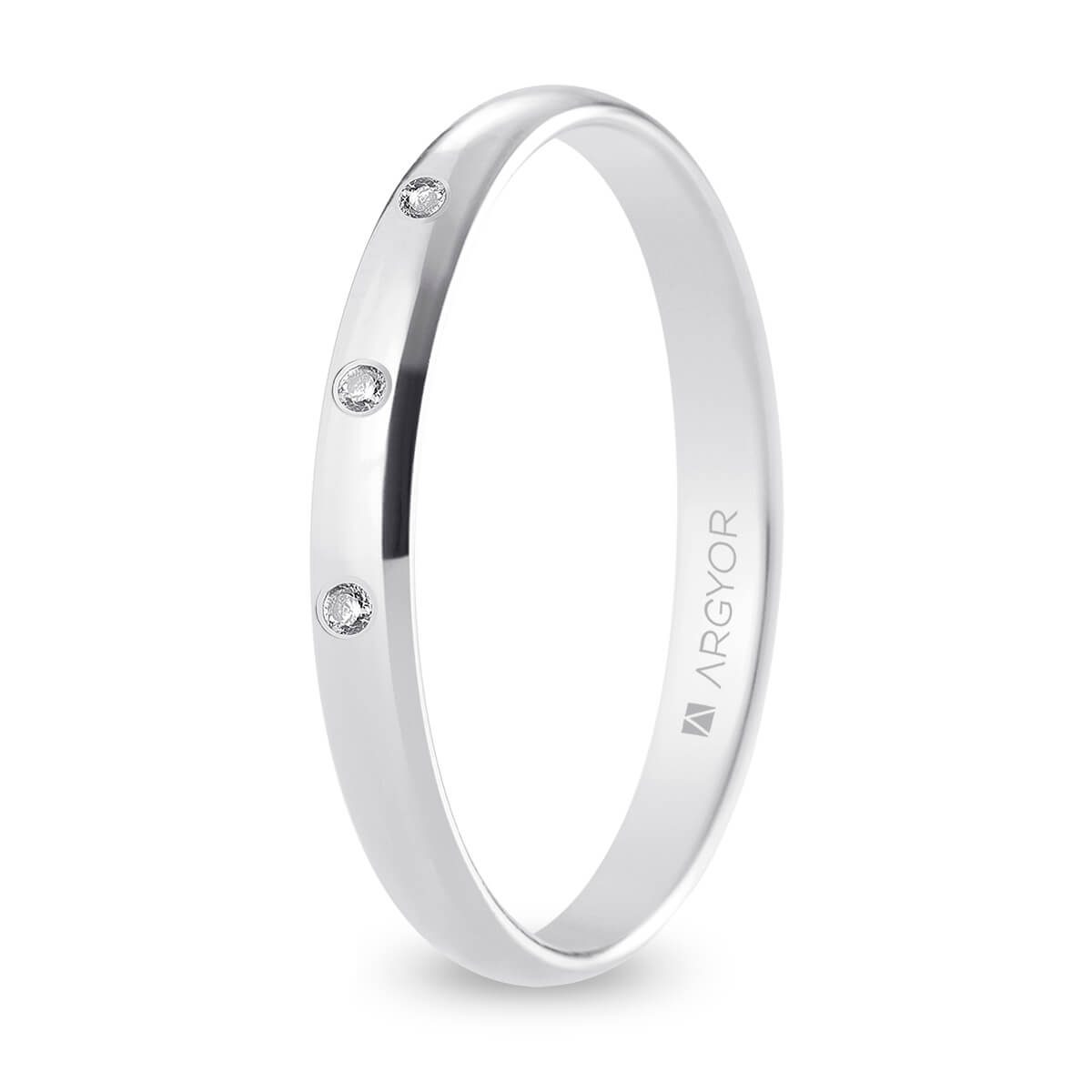 Alianza oro blanco - ARY18B25CP3D