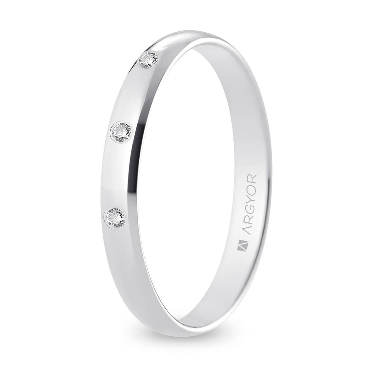 Alianza oro blanco - ARY18B30CP3D