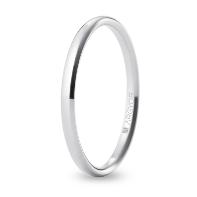 Alianza 2 mm oro blanco 18k confort - ARY185B20565