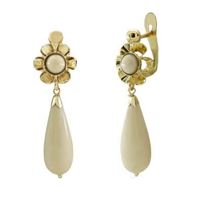 PENDIENTES ARQUILLO PERITA COLOR MARFIL.30MM.CATALAN - RG6050M