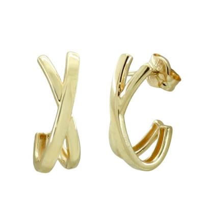 PENDIENTES BANDAS CRUZADAS.15MM.PRESION - RG5801