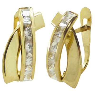 PENDIENTES BANDAS Y CIRCONITAS CARRE.CATALAN. - RG5304