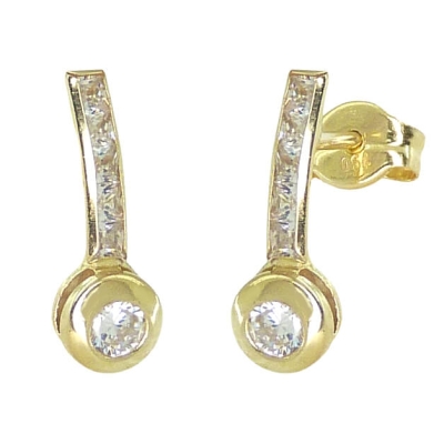 PENDIENTES BARRA CHATON DE  3MM.PRESION.12MM. - RG5628