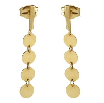 PENDIENTES BARRA Y CIRCULOS.25MM.PRESION - RG5058