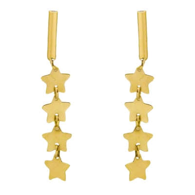 PENDIENTES BARRA Y ESTRELLAS.25MM.PRESION - RG5059