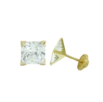 PENDIENTES BECKHAM CARRÉ DE 4X4MM. - RG6159