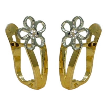 PENDIENTES BICOLOR COMUNION MARGARITA.CATALAN - RG3387