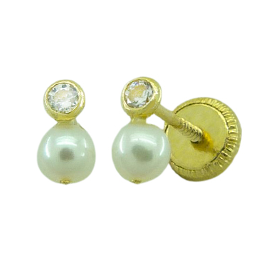 PENDIENTES BOCEL 2MM Y PERLA 3MM TORNILLO - RG6820