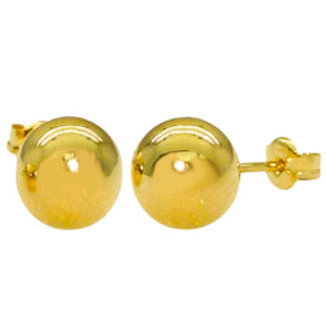 PENDIENTES BOLA LISA 10MM.PRESION. - RG9853
