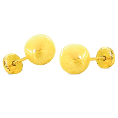 PENDIENTES BOLA LISA 5MM.TORNILLO - RG6174