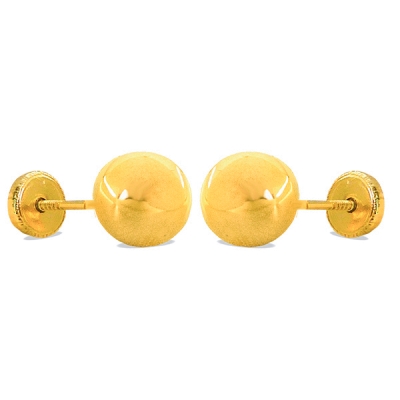 PENDIENTES BOLA LISA 6MM.TORNILLO. - RG6175