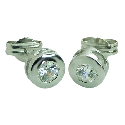 PENDIENTES CHATON BRILLANTE 4.00MM VS-H 0.50CT TW. - RGB9264/50