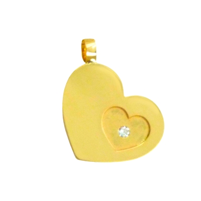 COLGANTE CORAZÓN CON CIRCONITA 9MM - RG5129/C