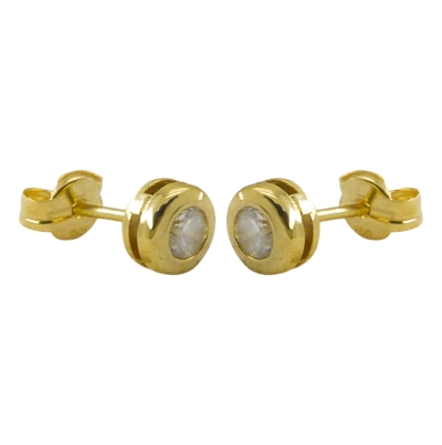 PENDIENTES CHATON PIEDRA 4MM.PRESION - RG1674