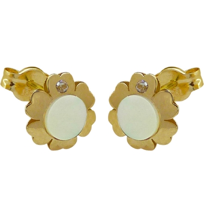 PENDIENTES COMUNION FLOR CON NACAR.PRESION - RG5272
