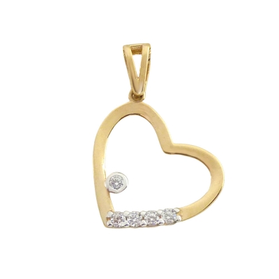 COLGANTE CORAZÓN CON CIRCONITAS.15x14MM - RG4021