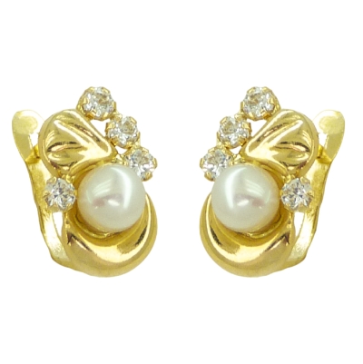 PENDIENTES COMUNION PERLA Y CIRCONITAS. CATALAN - RG8613/P