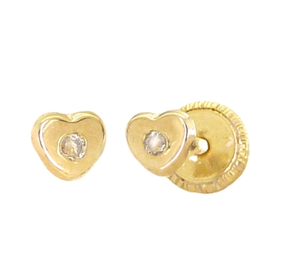 PENDIENTES CORAZON CIRCONITA 3MM TORNILLO - RG8407