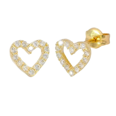 PENDIENTES CORAZON CIRCONITAS 6.5MM  PRESION - RG5877