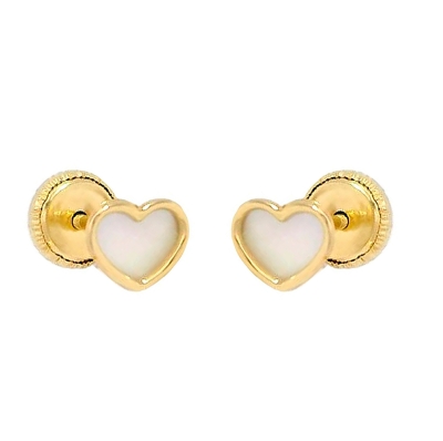 PENDIENTES CORAZON NACAR 5MM.TORNILLO - RG4255