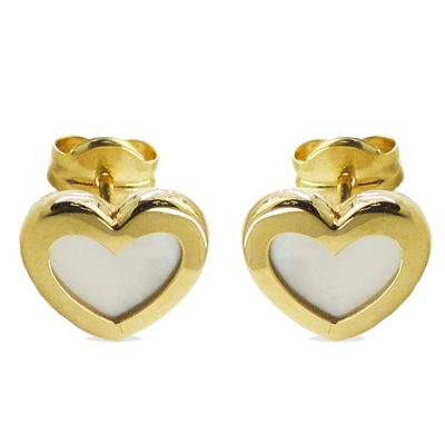 PENDIENTES CORAZON NACAR.8MM.PRESION - RG4631P
