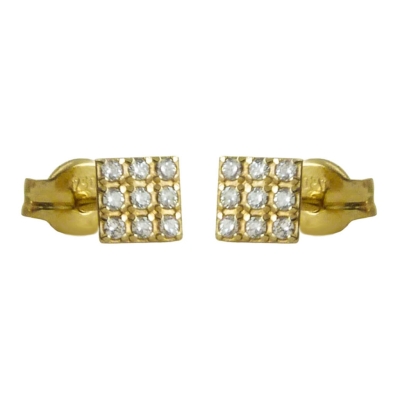 PENDIENTES CUADRADOS CON CIRCONITAS. PRESION - RG5119