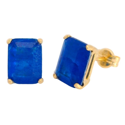 PENDIENTES CUARZO COLOR  ZAFIRO 8x6MM - RG5468Z