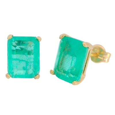 PENDIENTES CUARZO VERDE 8x6MM - RG5468E