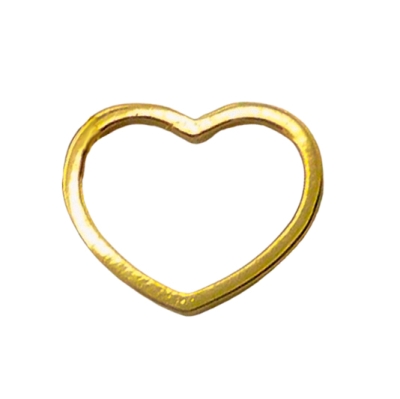 COLGANTE CORAZÓN PLANO ORO AMARILLO 12MM - RG3955