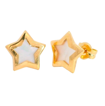 PENDIENTES ESTRELLA NACAR 8MM PRESION - RG4633P