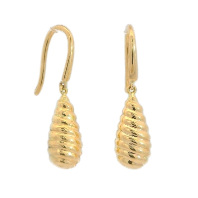 PENDIENTES GALLON PERA CON CIERRE  GANCHO 26x6MM - RG5907