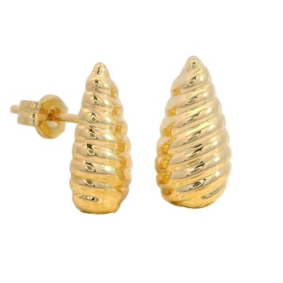 PENDIENTES GALLON PERA CON ESPALDA 13x6MM PRESION - RG5906