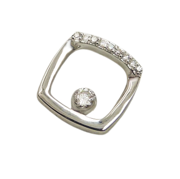 COLGANTE CUADRADO 9X9MM PERLA Y BRILLANTES 1/0.05-9/0.02 H-SI - RGB4136/0.07